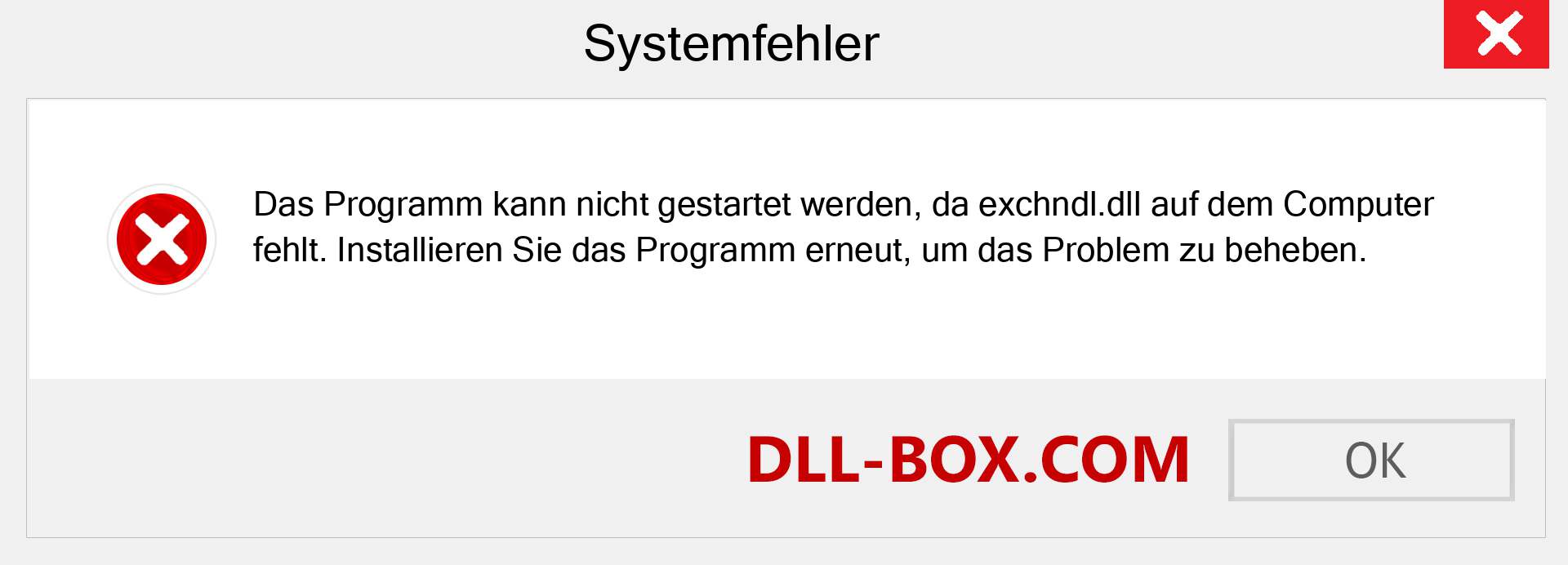 exchndl.dll-Datei fehlt?. Download für Windows 7, 8, 10 - Fix exchndl dll Missing Error unter Windows, Fotos, Bildern